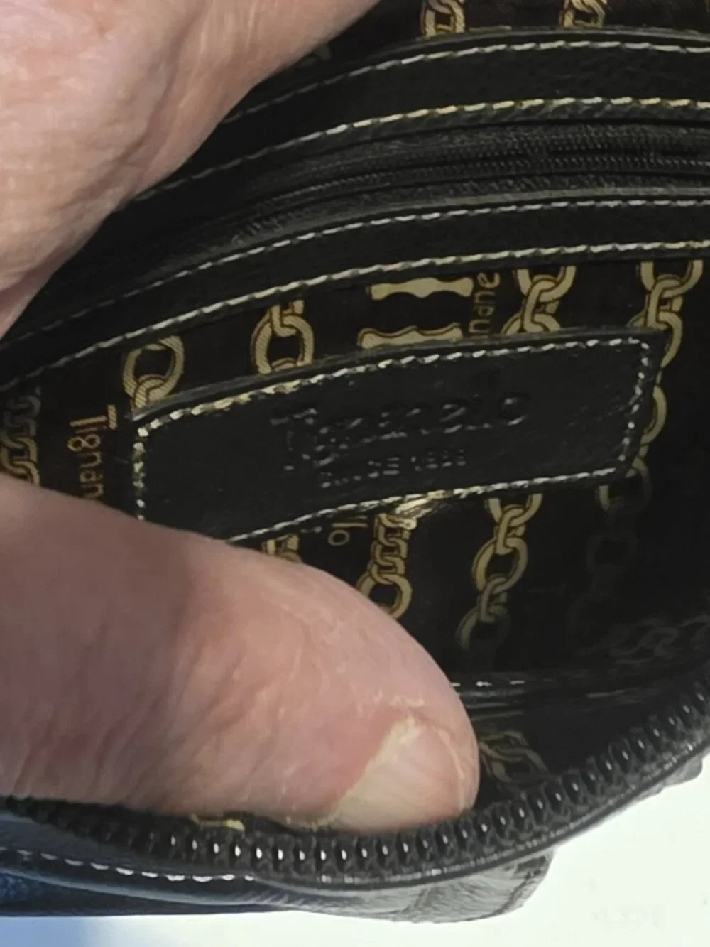 Tignanello Black‎ Crossbody Handbag with Cell Phone Holder